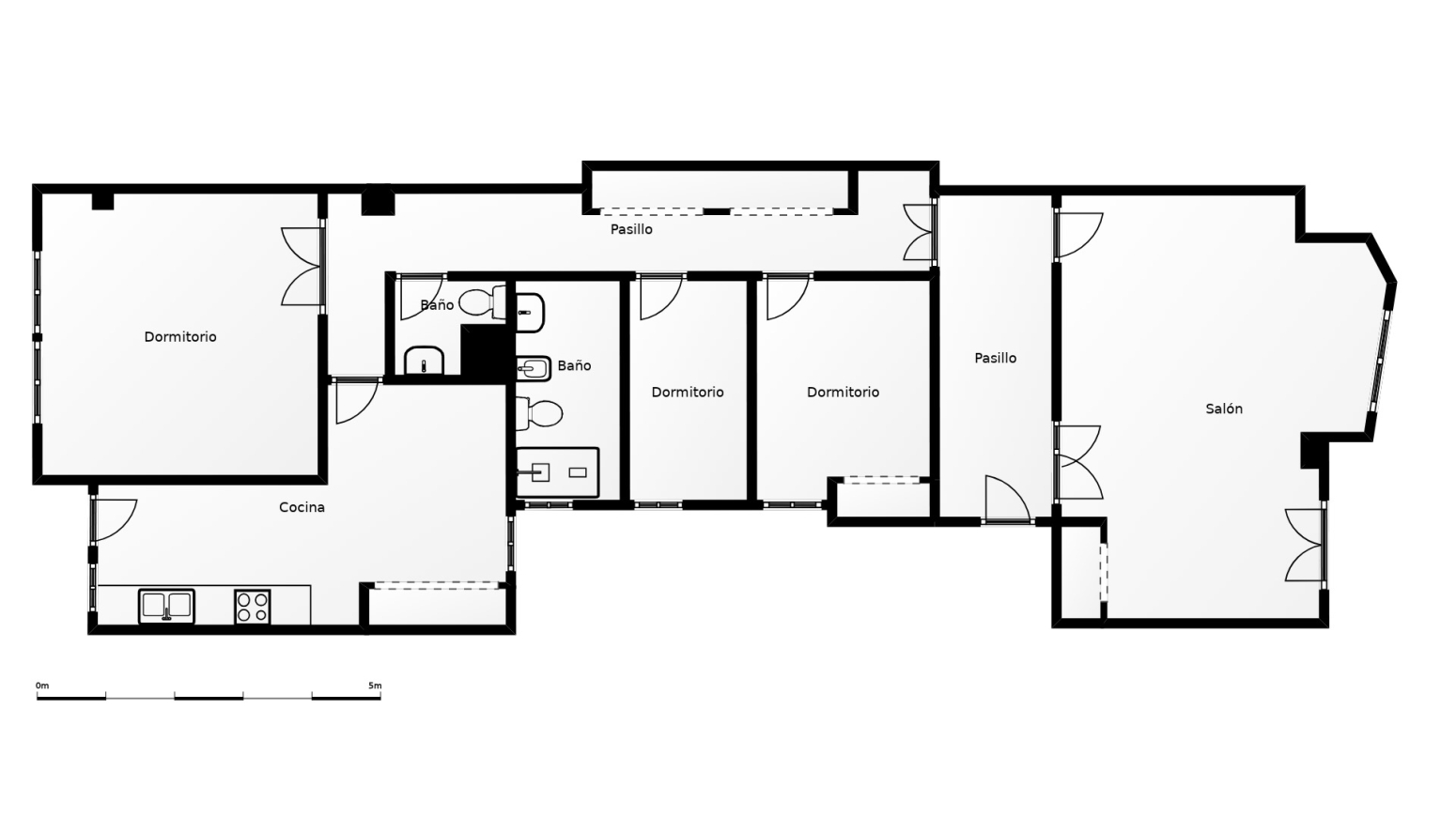 Piso en venta de 3 dormitorios en Extramurs, Valencia