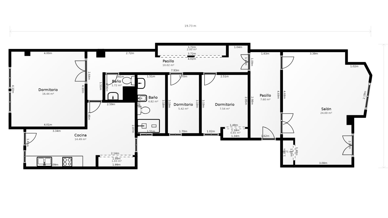 Piso en venta de 3 dormitorios en Extramurs, Valencia